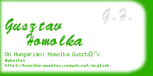 gusztav homolka business card